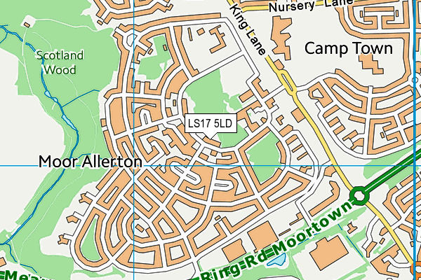 LS17 5LD map - OS VectorMap District (Ordnance Survey)
