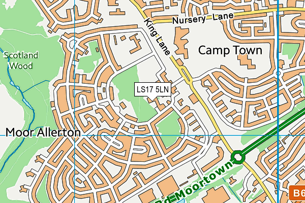 LS17 5LN map - OS VectorMap District (Ordnance Survey)
