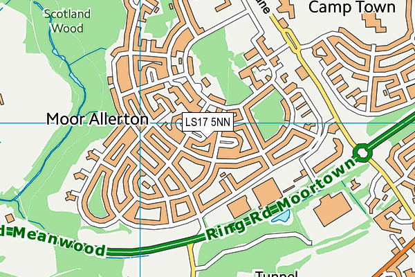 LS17 5NN map - OS VectorMap District (Ordnance Survey)