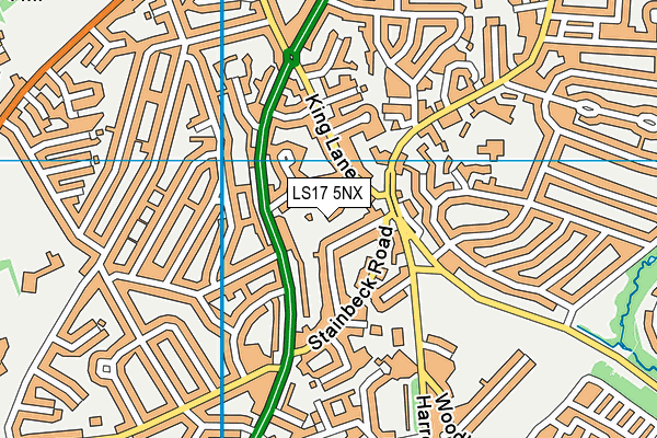 LS17 5NX map - OS VectorMap District (Ordnance Survey)