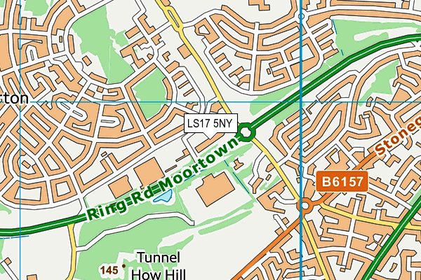 Anytime Fitness (Leeds Moor Allerton) map (LS17 5NY) - OS VectorMap District (Ordnance Survey)