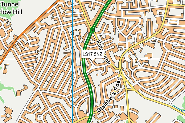 LS17 5NZ map - OS VectorMap District (Ordnance Survey)