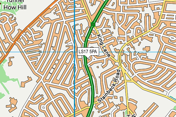 LS17 5PA map - OS VectorMap District (Ordnance Survey)