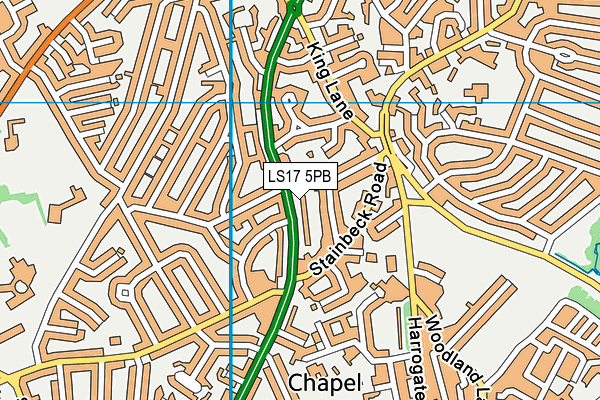 LS17 5PB map - OS VectorMap District (Ordnance Survey)