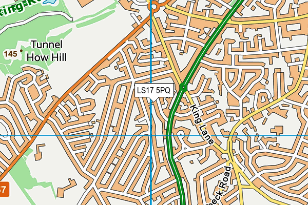LS17 5PQ map - OS VectorMap District (Ordnance Survey)