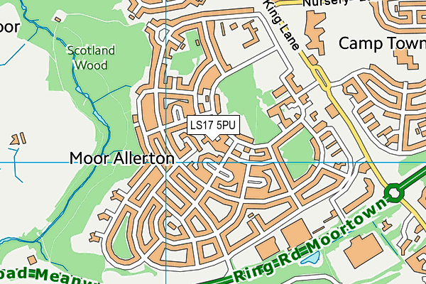 LS17 5PU map - OS VectorMap District (Ordnance Survey)