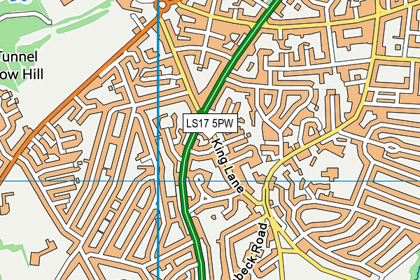 LS17 5PW map - OS VectorMap District (Ordnance Survey)