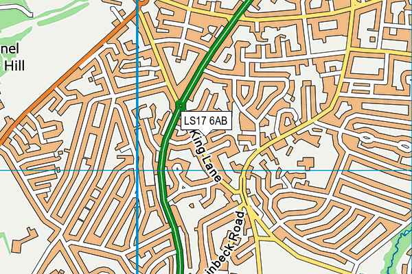 LS17 6AB map - OS VectorMap District (Ordnance Survey)