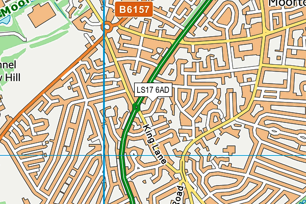 LS17 6AD map - OS VectorMap District (Ordnance Survey)