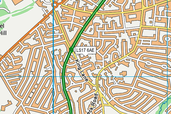 LS17 6AE map - OS VectorMap District (Ordnance Survey)