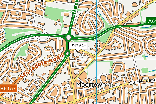 LS17 6AH map - OS VectorMap District (Ordnance Survey)