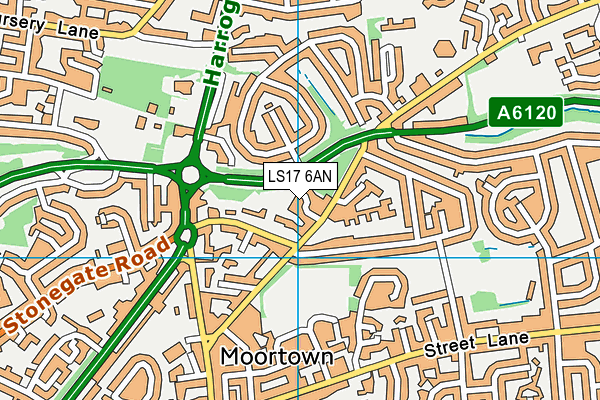 LS17 6AN map - OS VectorMap District (Ordnance Survey)