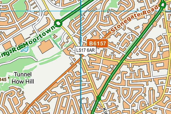 LS17 6AR map - OS VectorMap District (Ordnance Survey)