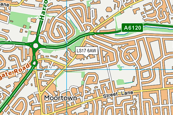 LS17 6AW map - OS VectorMap District (Ordnance Survey)