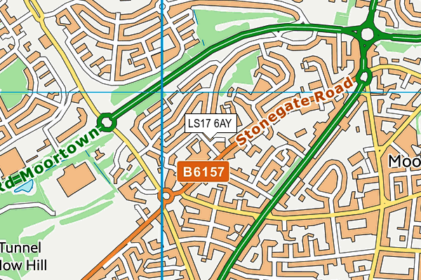 LS17 6AY map - OS VectorMap District (Ordnance Survey)