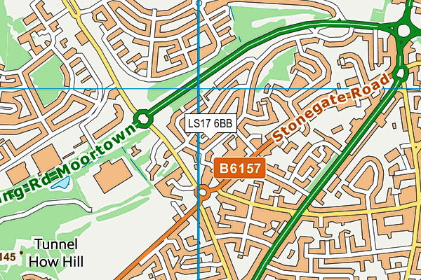 LS17 6BB map - OS VectorMap District (Ordnance Survey)