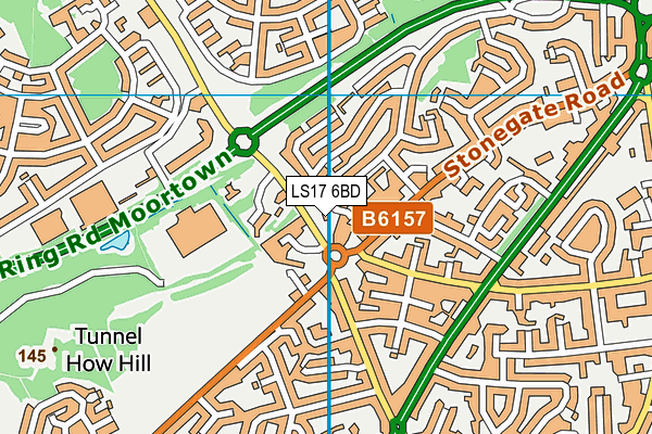 LS17 6BD map - OS VectorMap District (Ordnance Survey)