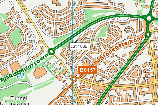 LS17 6BE map - OS VectorMap District (Ordnance Survey)