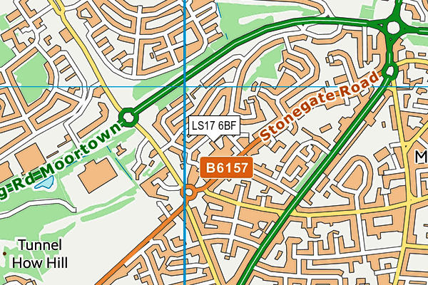 LS17 6BF map - OS VectorMap District (Ordnance Survey)