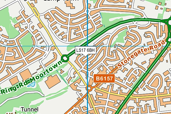 LS17 6BH map - OS VectorMap District (Ordnance Survey)