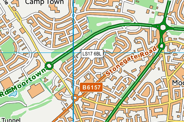 LS17 6BL map - OS VectorMap District (Ordnance Survey)