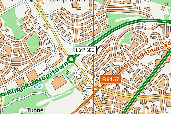 LS17 6BQ map - OS VectorMap District (Ordnance Survey)