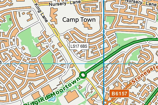LS17 6BS map - OS VectorMap District (Ordnance Survey)