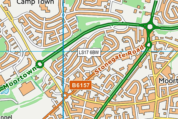LS17 6BW map - OS VectorMap District (Ordnance Survey)