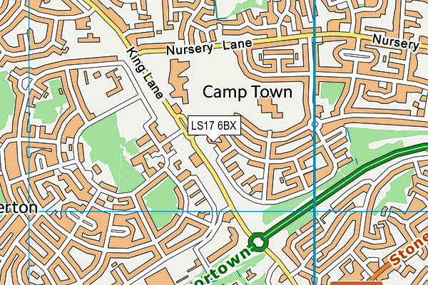 LS17 6BX map - OS VectorMap District (Ordnance Survey)