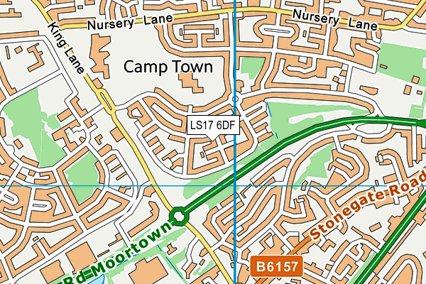 LS17 6DF map - OS VectorMap District (Ordnance Survey)