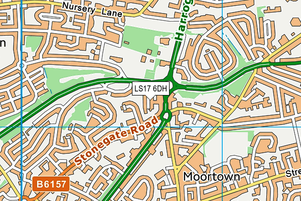 LS17 6DH map - OS VectorMap District (Ordnance Survey)