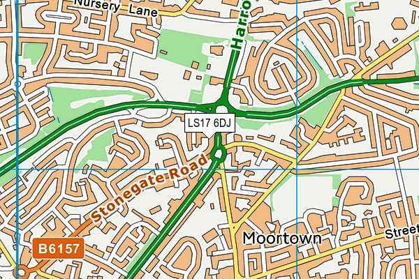 LS17 6DJ map - OS VectorMap District (Ordnance Survey)