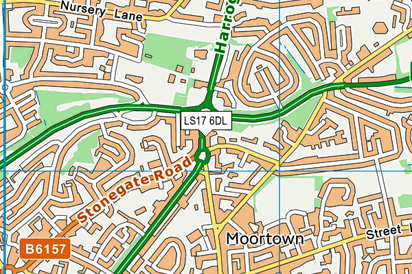 LS17 6DL map - OS VectorMap District (Ordnance Survey)