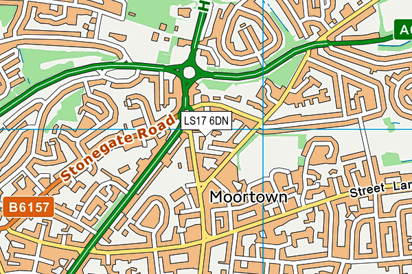 LS17 6DN map - OS VectorMap District (Ordnance Survey)