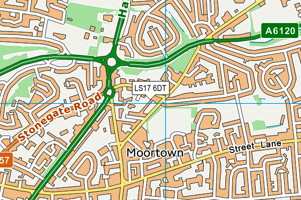 LS17 6DT map - OS VectorMap District (Ordnance Survey)