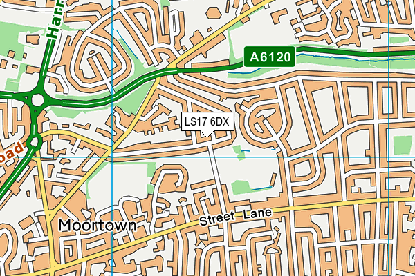 LS17 6DX map - OS VectorMap District (Ordnance Survey)