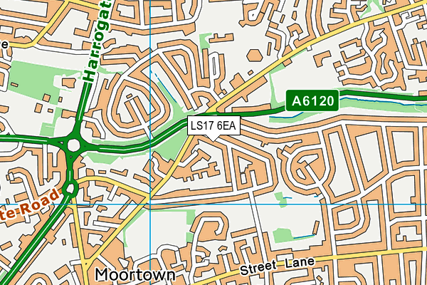 LS17 6EA map - OS VectorMap District (Ordnance Survey)