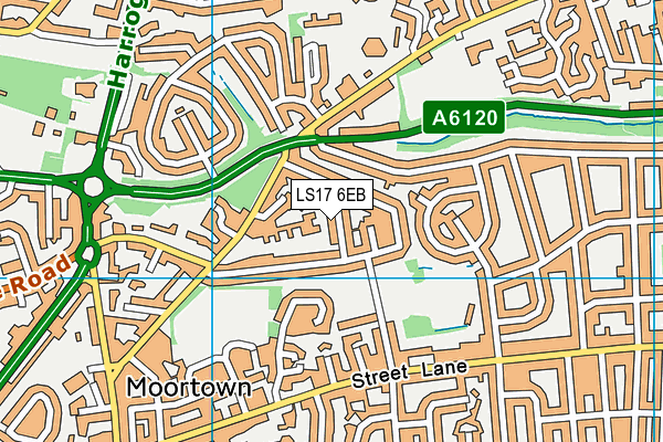 LS17 6EB map - OS VectorMap District (Ordnance Survey)