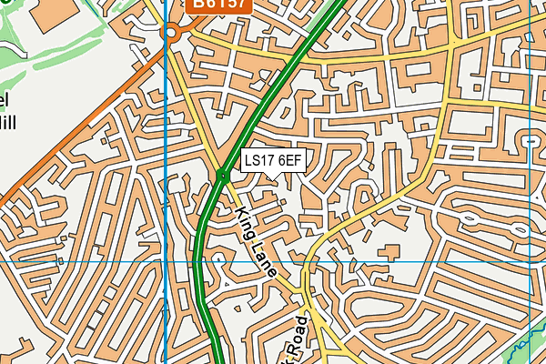 LS17 6EF map - OS VectorMap District (Ordnance Survey)