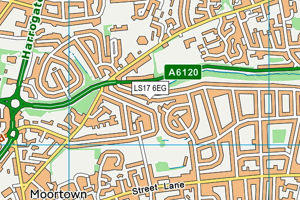 LS17 6EG map - OS VectorMap District (Ordnance Survey)