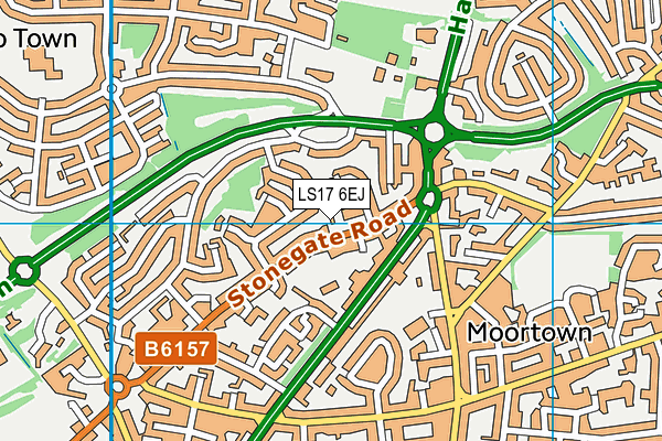 LS17 6EJ map - OS VectorMap District (Ordnance Survey)