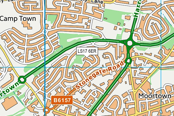 LS17 6ER map - OS VectorMap District (Ordnance Survey)
