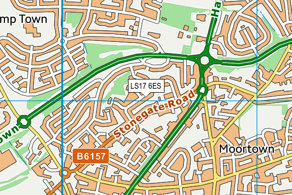 LS17 6ES map - OS VectorMap District (Ordnance Survey)