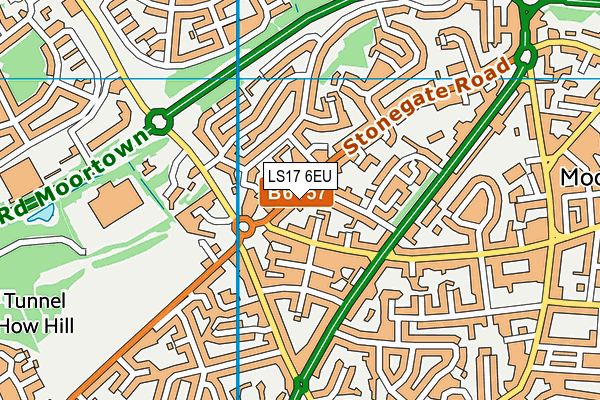 LS17 6EU map - OS VectorMap District (Ordnance Survey)