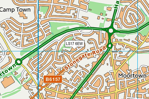 LS17 6EW map - OS VectorMap District (Ordnance Survey)