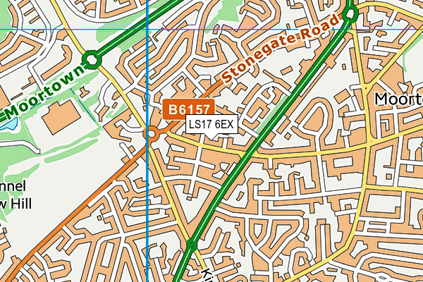 LS17 6EX map - OS VectorMap District (Ordnance Survey)