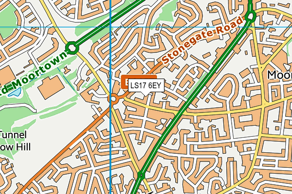 LS17 6EY map - OS VectorMap District (Ordnance Survey)