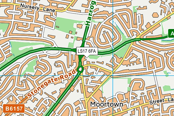 LS17 6FA map - OS VectorMap District (Ordnance Survey)