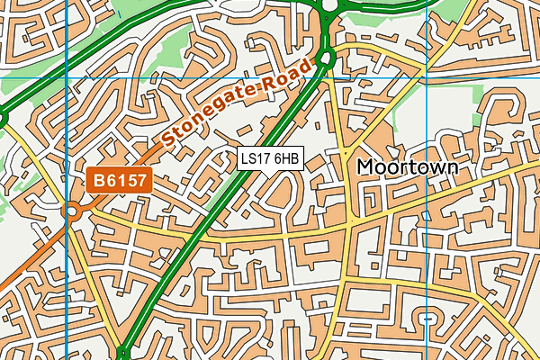 LS17 6HB map - OS VectorMap District (Ordnance Survey)