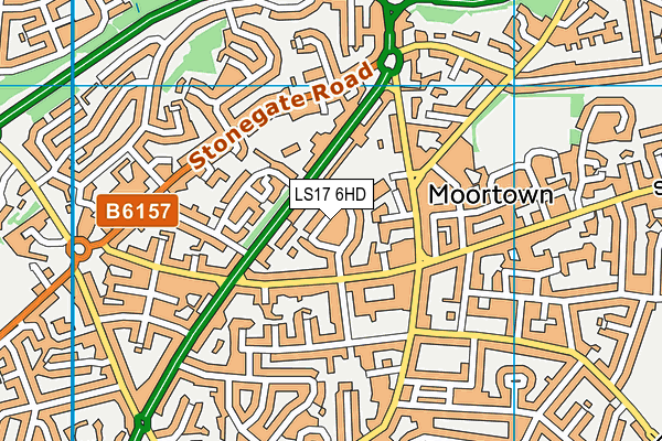 LS17 6HD map - OS VectorMap District (Ordnance Survey)